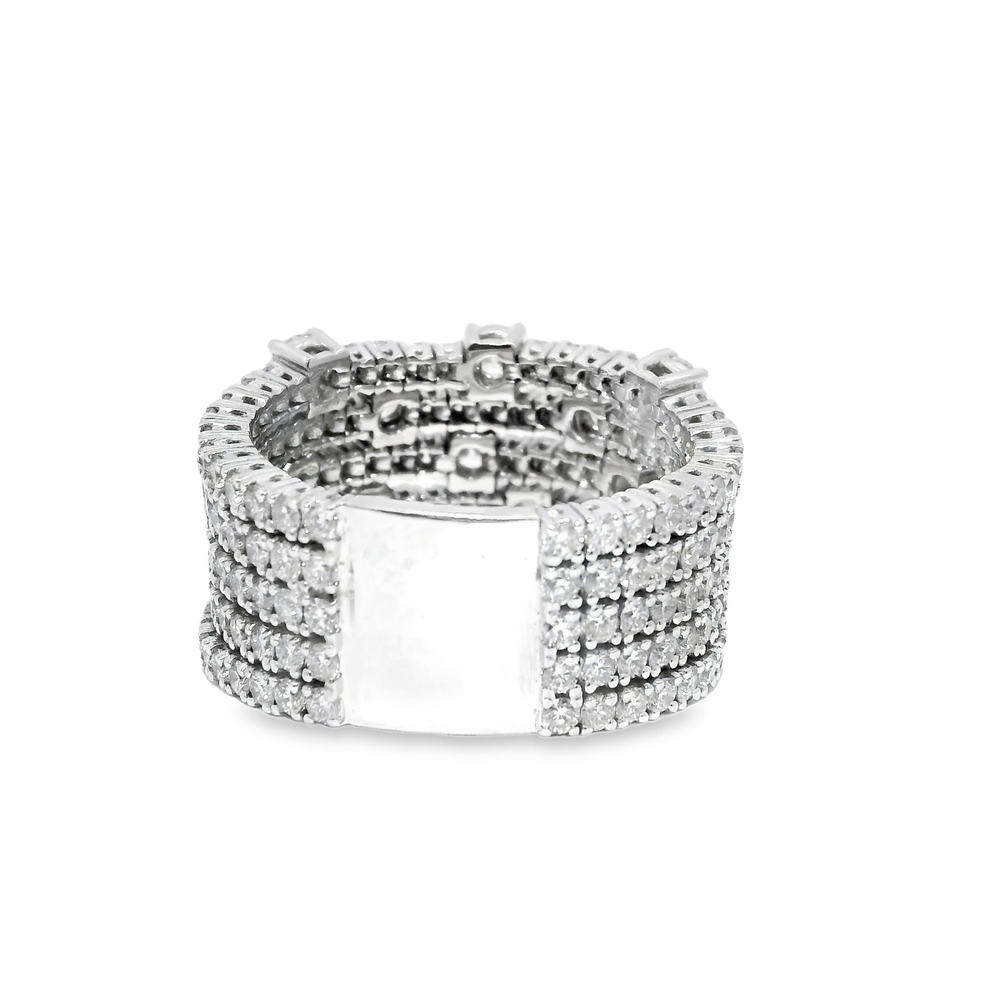 3.96CT Diamond Ring 18k White Gold