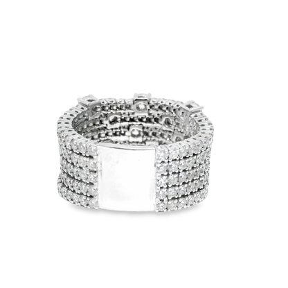 3.96CT Diamond Ring 18k White Gold