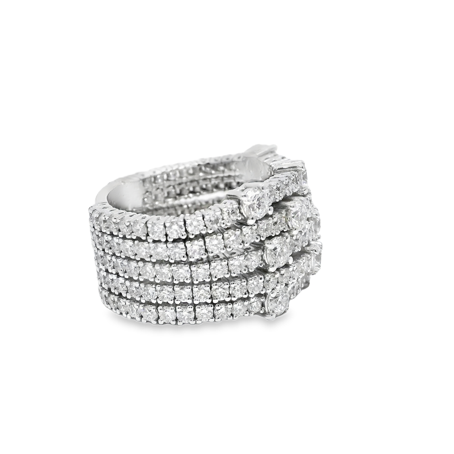 3.96CT Diamond Ring 18k White Gold