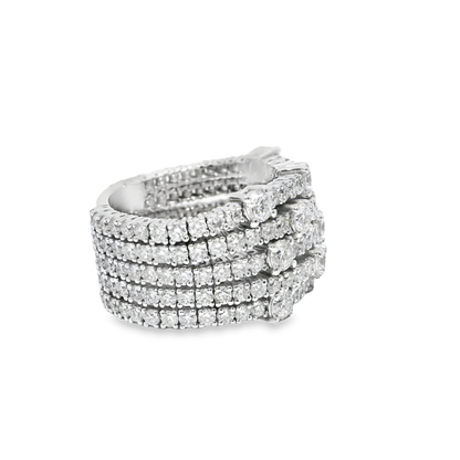 3.96CT Diamond Ring 18k White Gold