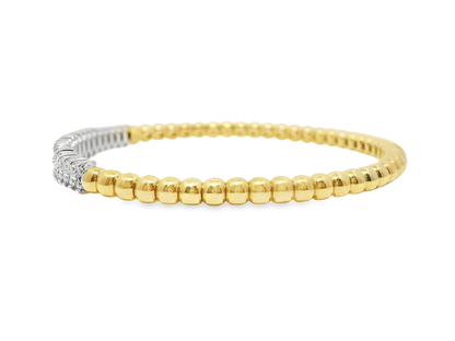 0.83CT Diamond Bangle 14k Yellow Gold
