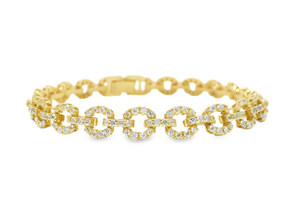 3.17CT Diamond Bracelet 14k Yellow Gold