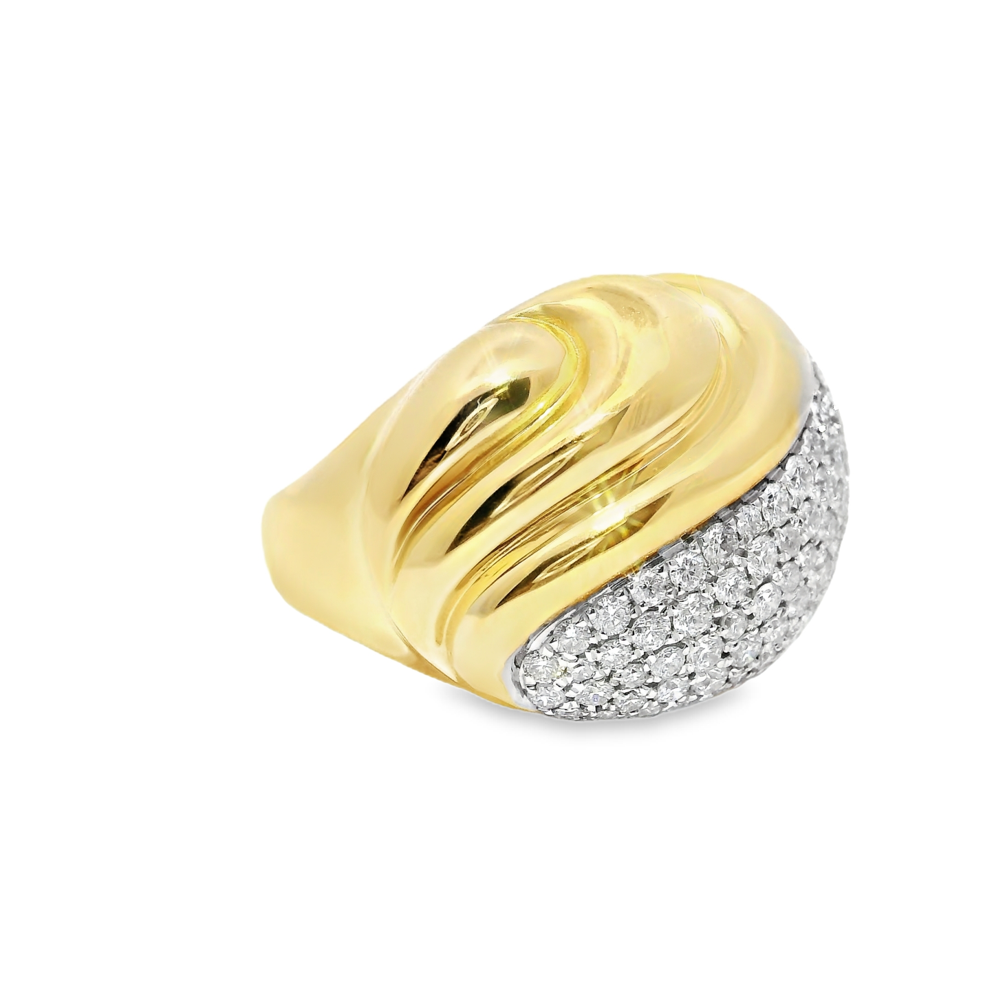 0.97CT Diamond Ring 14k Yellow Gold