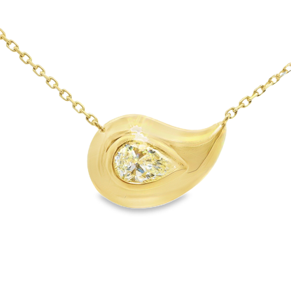 0.73CT Lab Diamond Pendant 14k Yellow Gold