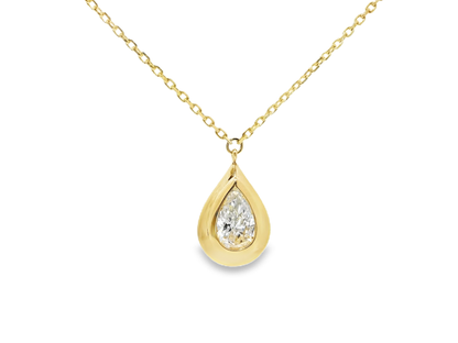 0.70CT Lab Diamond Pendant 14k Yellow Gold