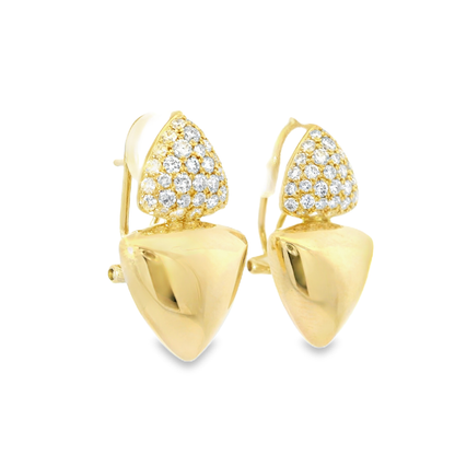 1.02CT Diamond Earring 14k Yellow Gold