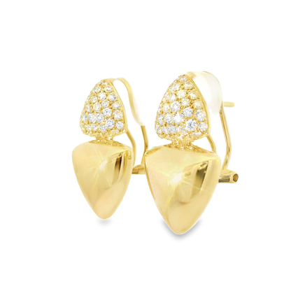 1.02CT Diamond Earring 14k Yellow Gold