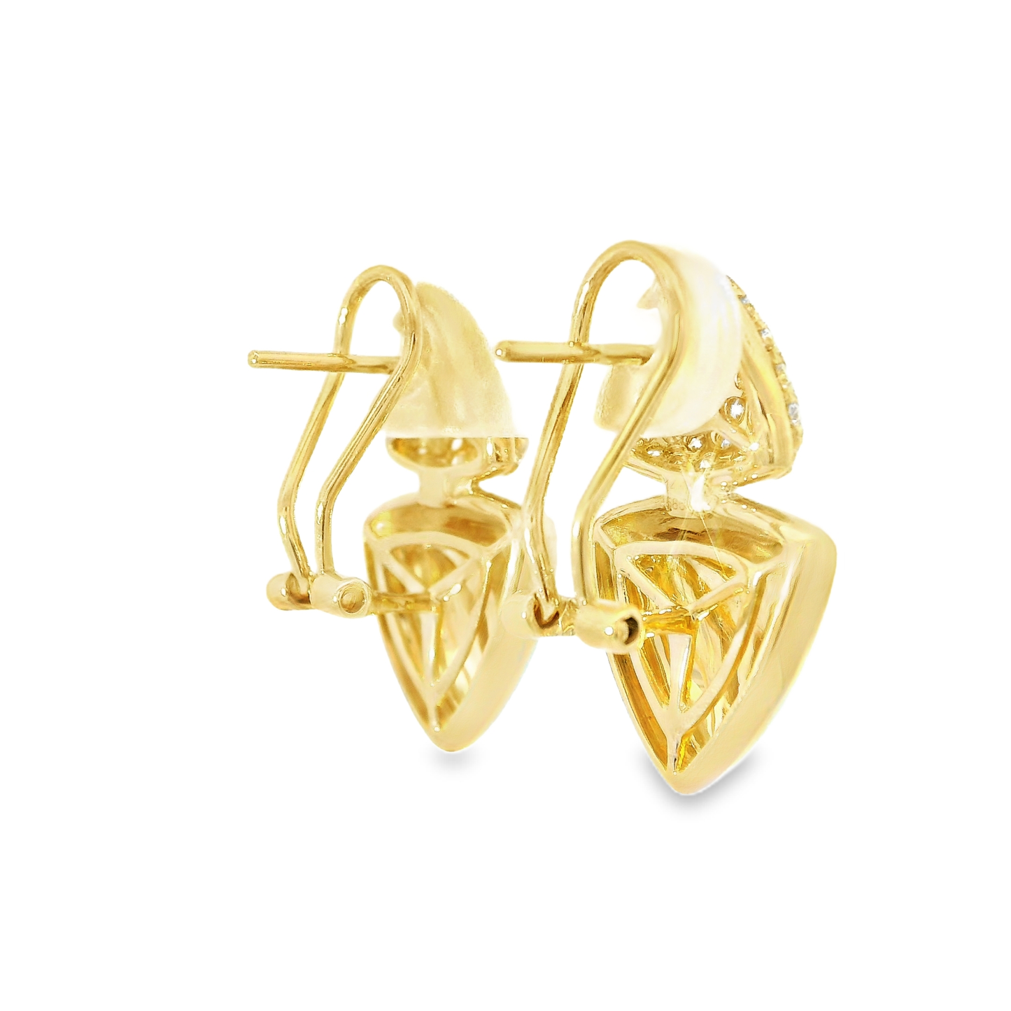 1.02CT Diamond Earring 14k Yellow Gold