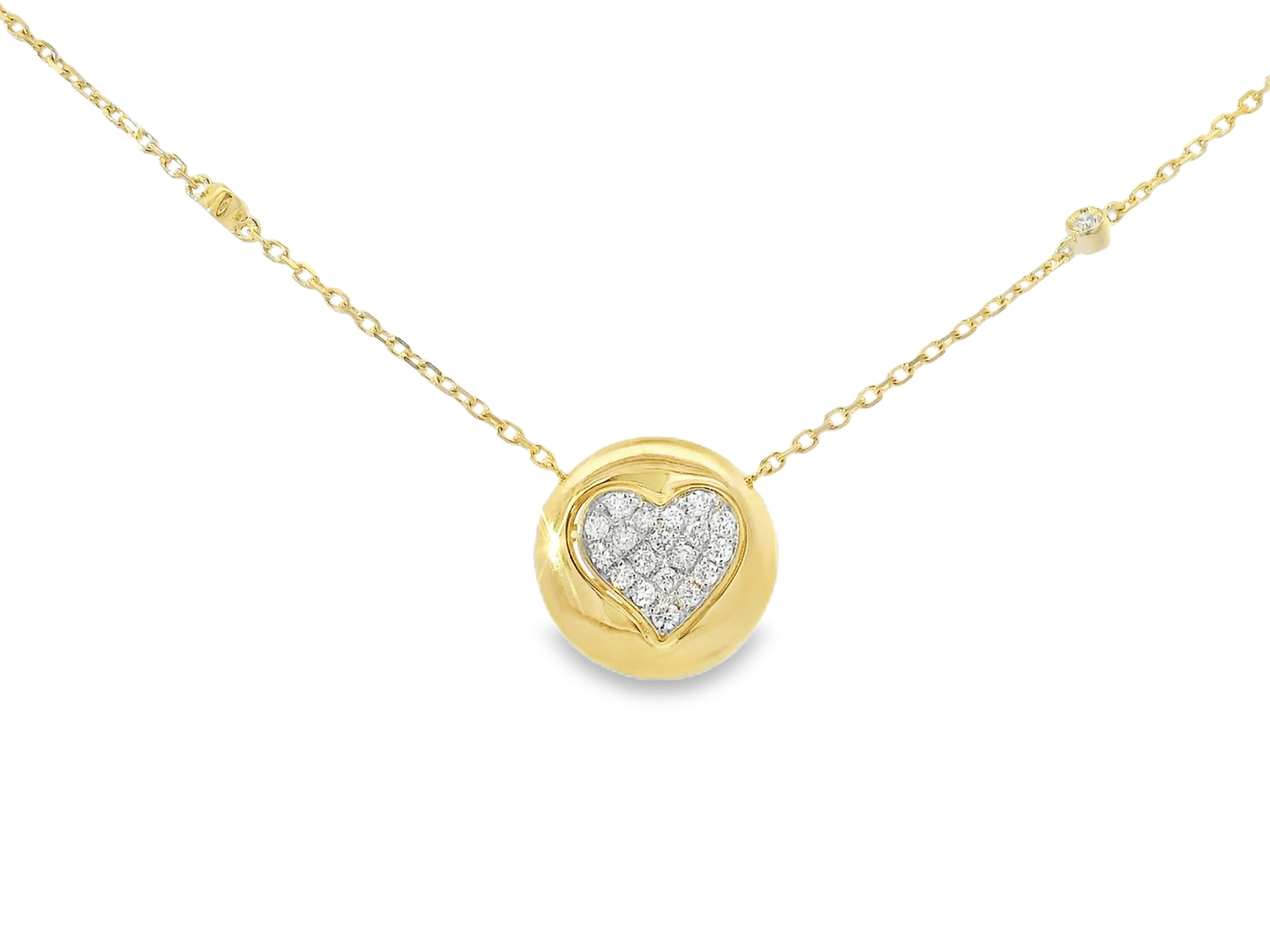 0.29CT Diamond Pendant 14k Yellow Gold