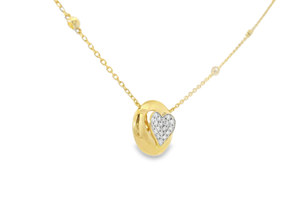 0.29CT Diamond Pendant 14k Yellow Gold