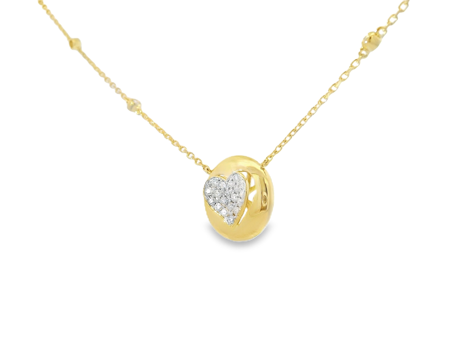 0.29CT Diamond Pendant 14k Yellow Gold