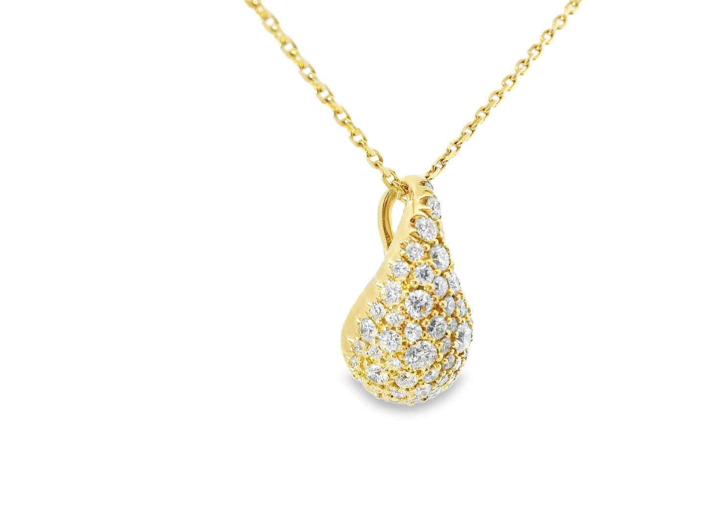1.13CT Diamond Pendant 14k Yellow Gold