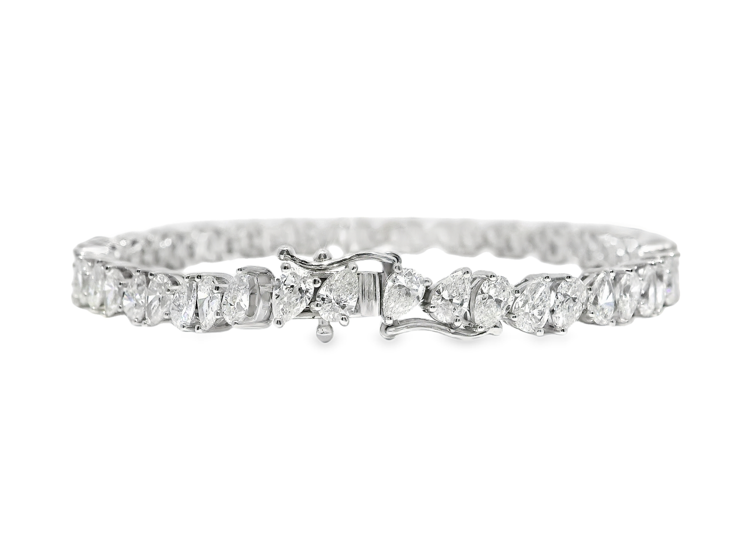 8.12CT Lab Diamond Bracelet 14k White Gold