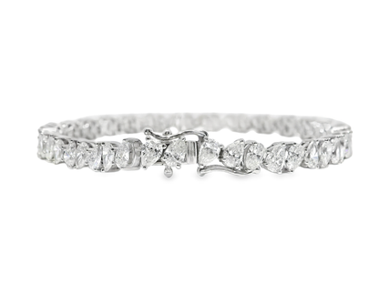 8.12CT Lab Diamond Bracelet 14k White Gold