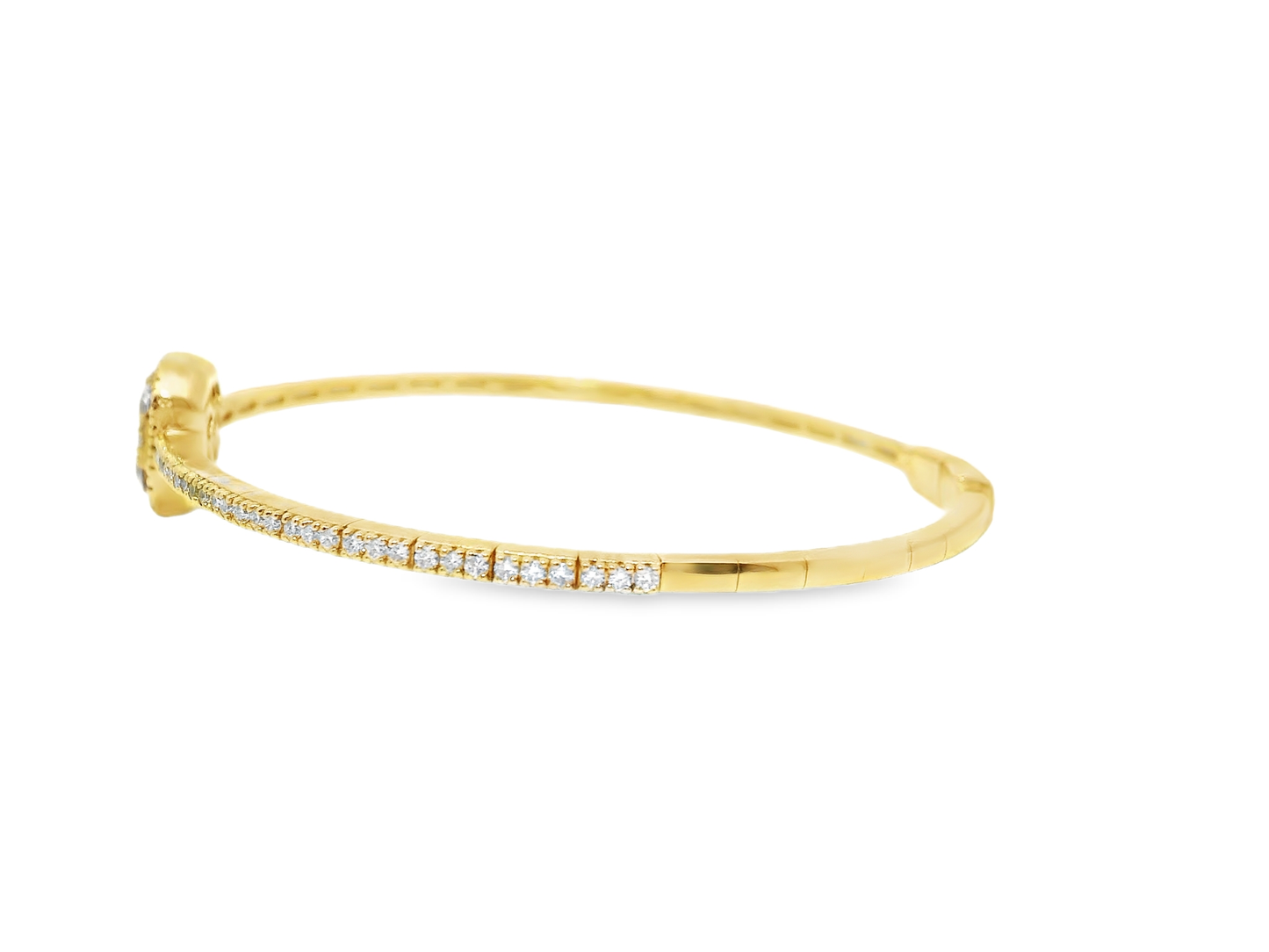 1.29CT Diamond Bangle 18k Yellow Gold