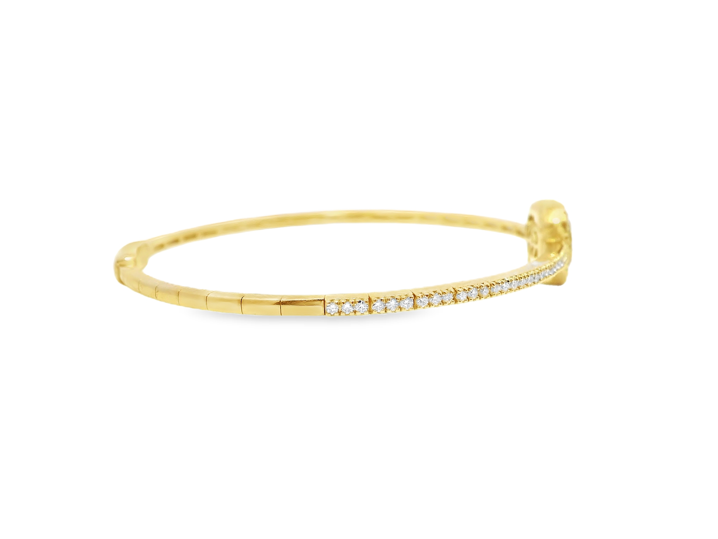 1.29CT Diamond Bangle 18k Yellow Gold