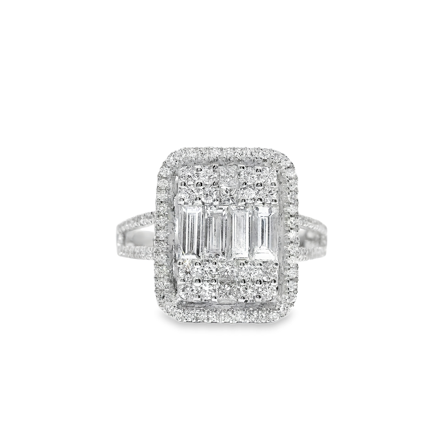 1.06CT Diamond Ring 18k White Gold