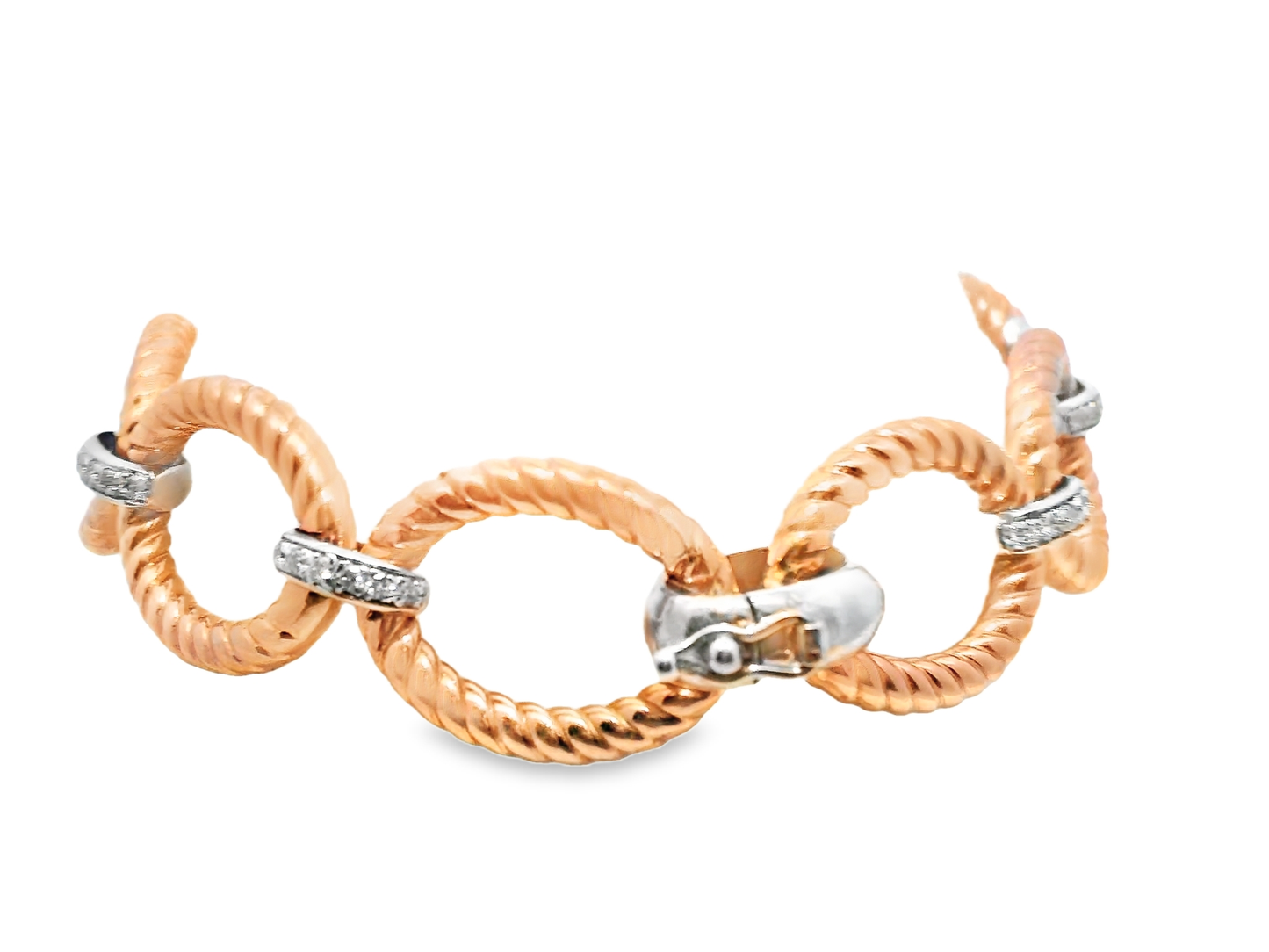 0.72CT Diamond Bracelet 14k Rose Gold