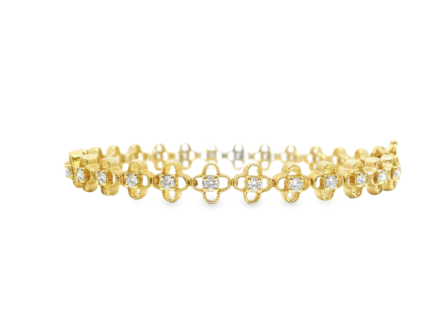 1.06CT Diamond Bracelet 14k Yellow Gold