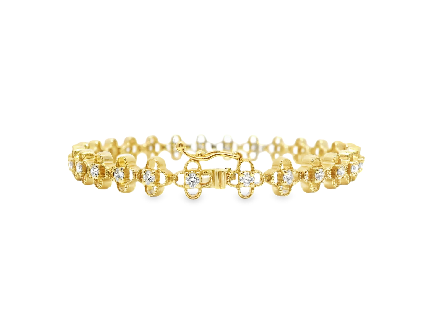 1.06CT Diamond Bracelet 14k Yellow Gold