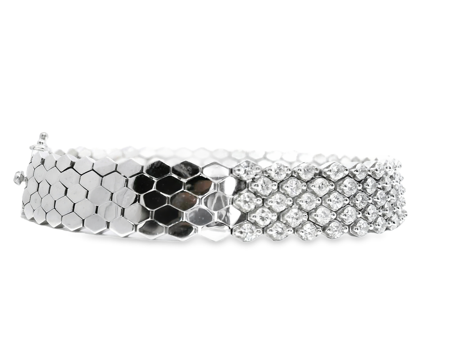 6.15CT Diamond Bracelet 14k White Gold