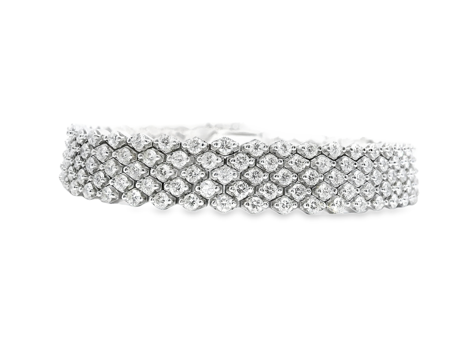 6.15CT Diamond Bracelet 14k White Gold