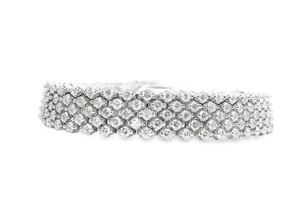 6.15CT Diamond Bracelet 14k White Gold