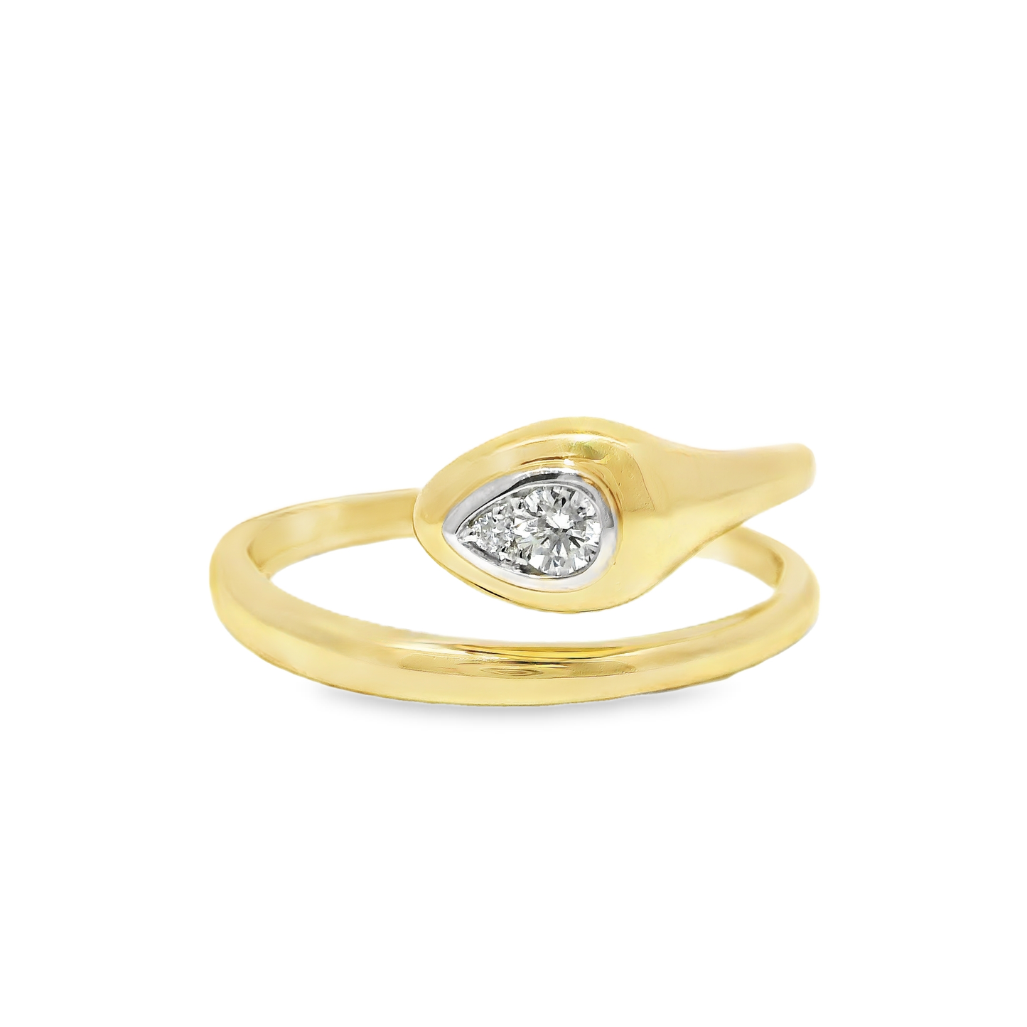 0.08CT Diamond Ring 14k Yellow Gold