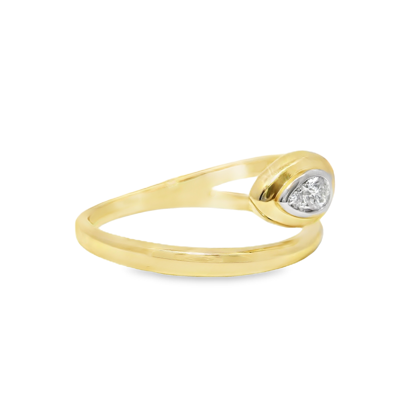 0.08CT Diamond Ring 14k Yellow Gold