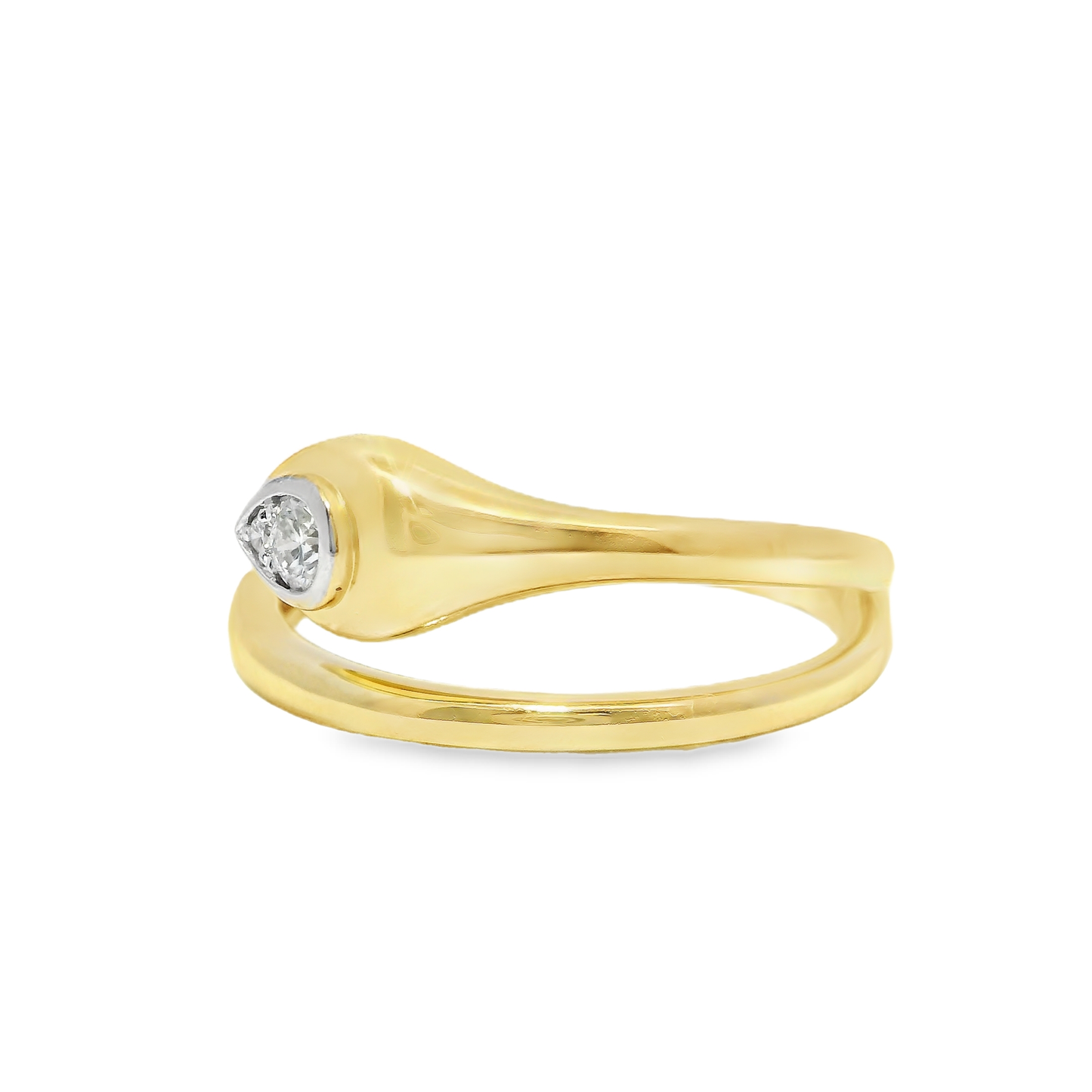0.08CT Diamond Ring 14k Yellow Gold