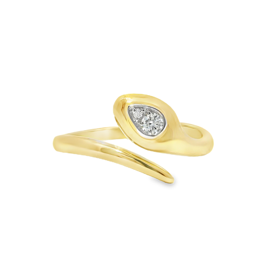 0.07CT Diamond Ring 14k Yellow Gold