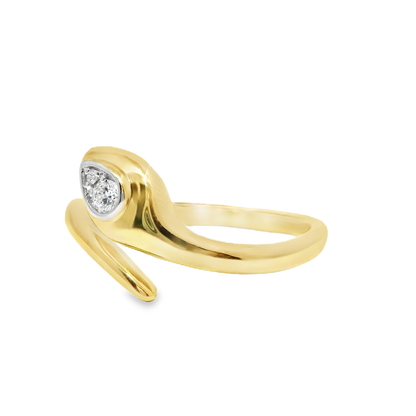 0.07CT Diamond Ring 14k Yellow Gold