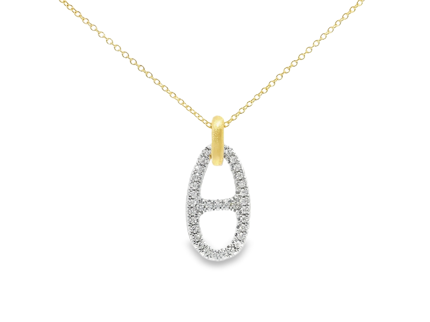 0.23CT Diamond Pendant 14k Yellow Gold
