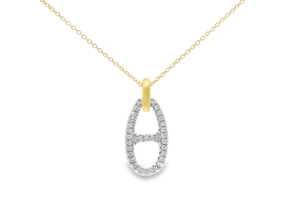 0.23CT Diamond Pendant 14k Yellow Gold