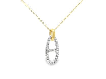 0.23CT Diamond Pendant 14k Yellow Gold