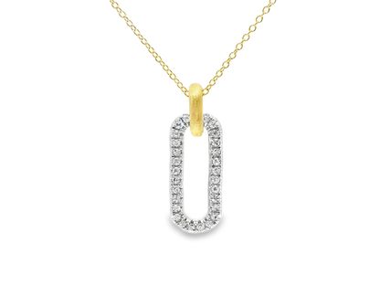 0.19CT Diamond Pendant 14k Yellow Gold