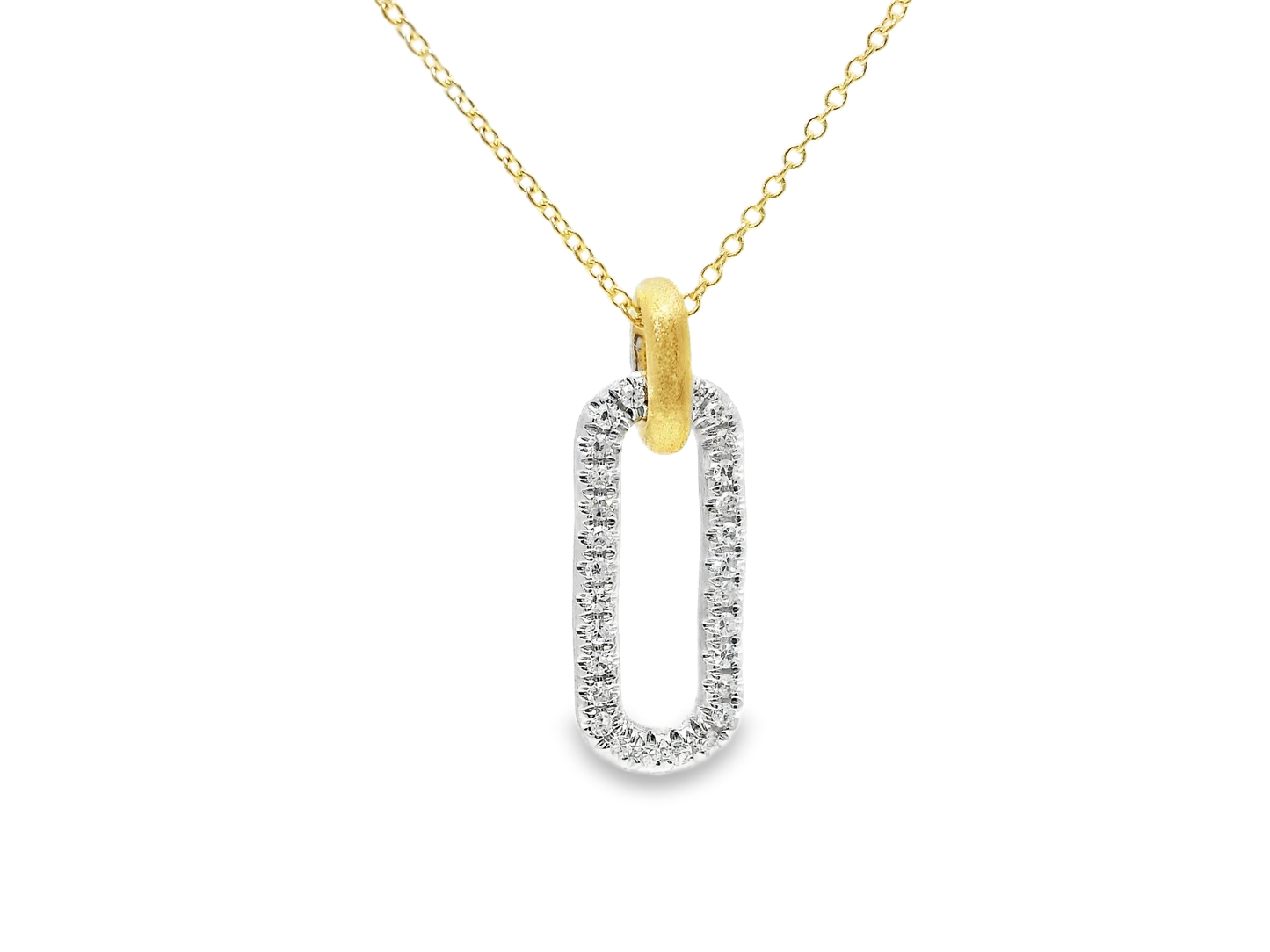 0.19CT Diamond Pendant 14k Yellow Gold