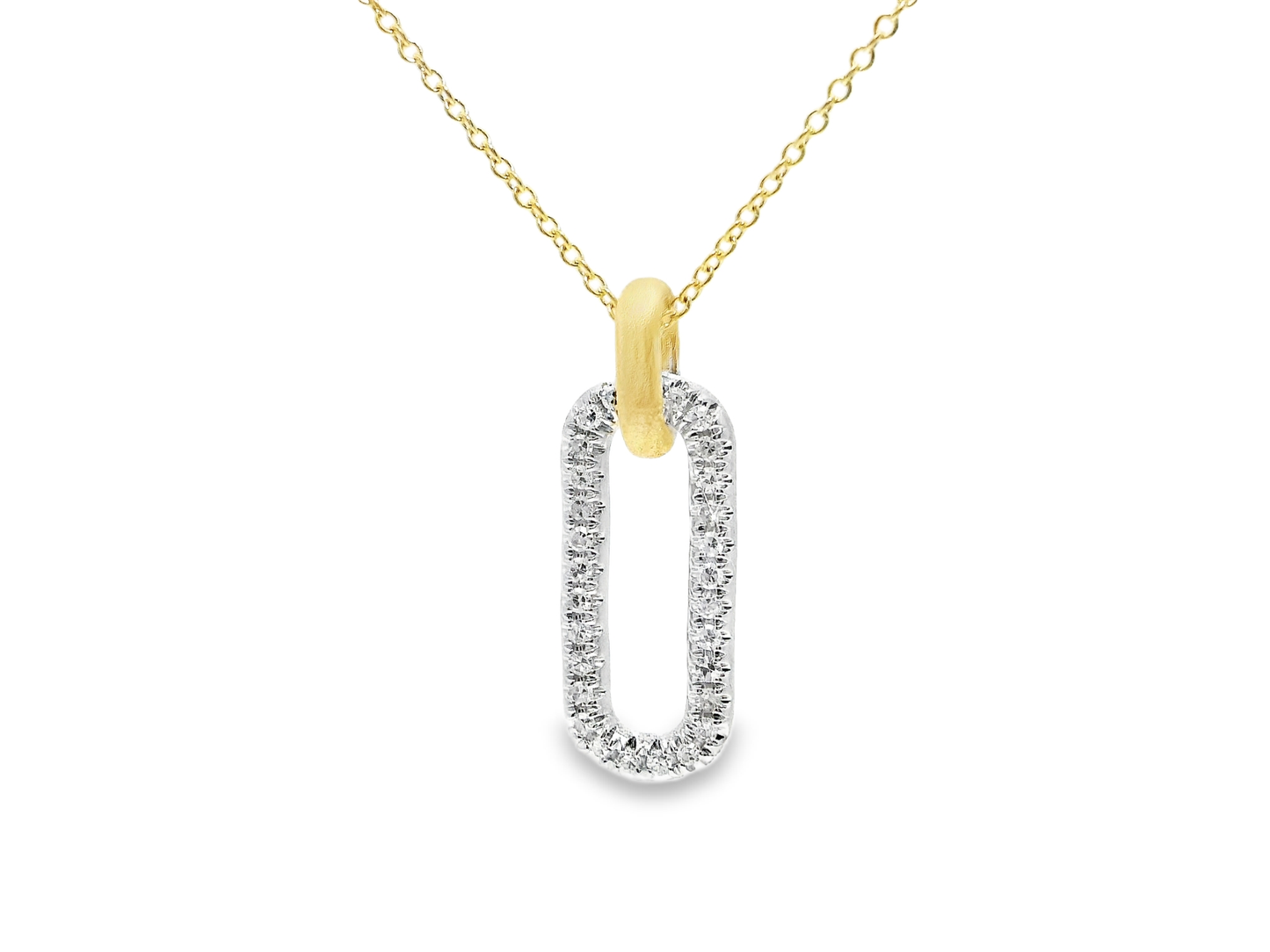 0.19CT Diamond Pendant 14k Yellow Gold