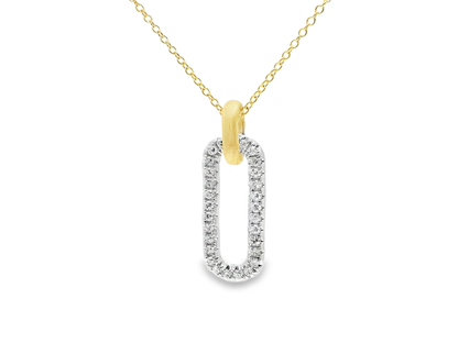 0.19CT Diamond Pendant 14k Yellow Gold