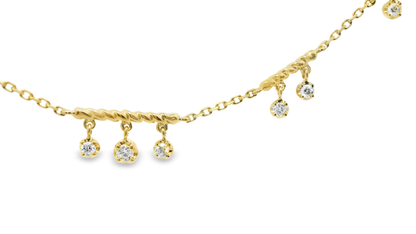 0.58CT Diamond Pendant 14k Yellow Gold