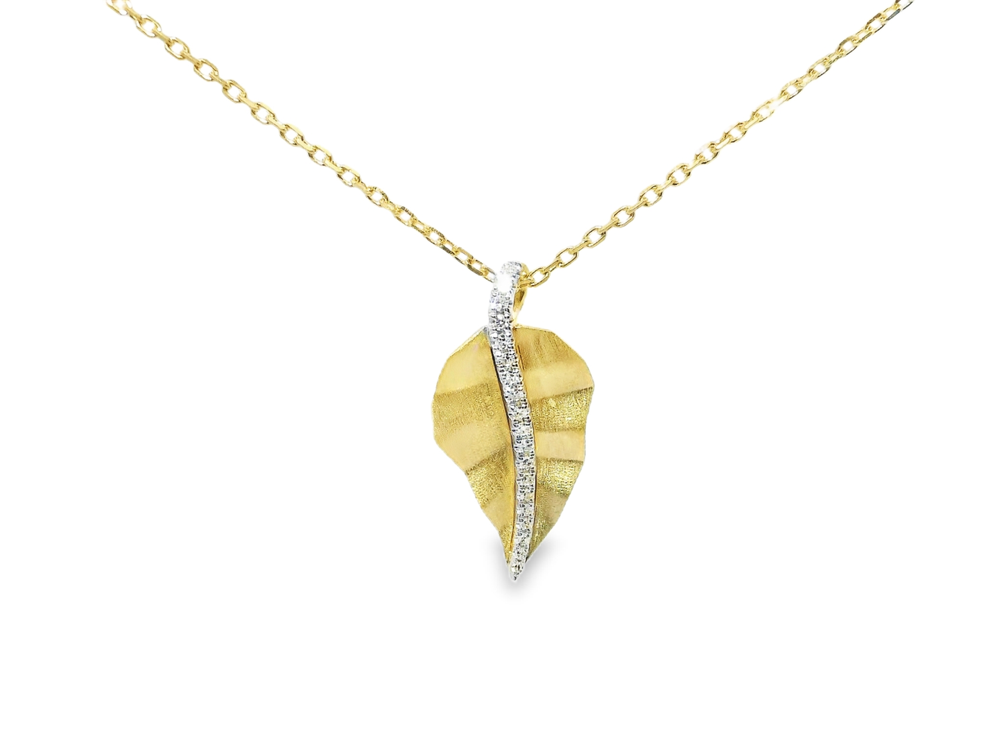 0.09CT Diamond Pendant 14k Yellow Gold