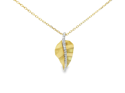 0.09CT Diamond Pendant 14k Yellow Gold