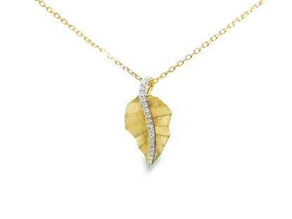 0.09CT Diamond Pendant 14k Yellow Gold