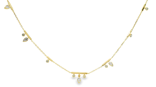 0.45CT Diamond Pendant 14k Yellow Gold