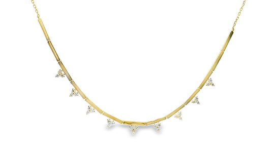 0.79CT Diamond Pendant 14k Yellow Gold