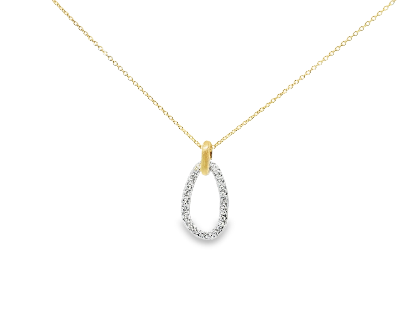 0.20CT Diamond Pendant 14k Yellow Gold