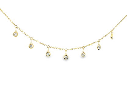 0.39CT Diamond Pendant 14k Yellow Gold