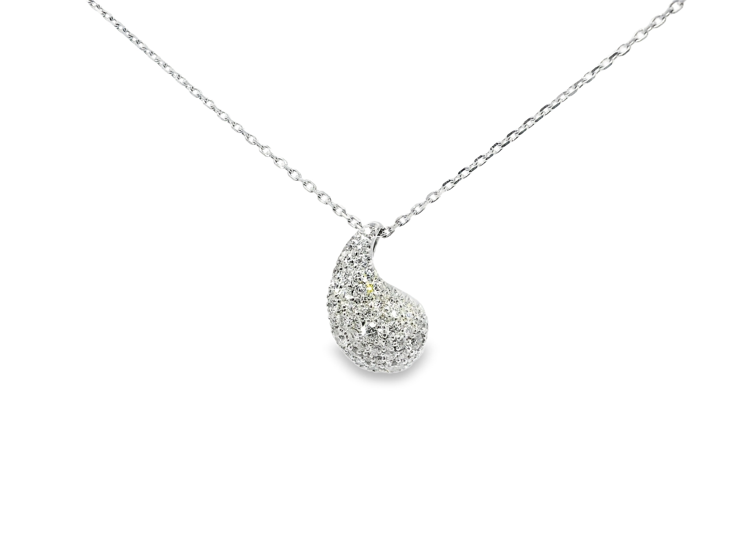 1.11CT Diamond Pendant 14k White Gold