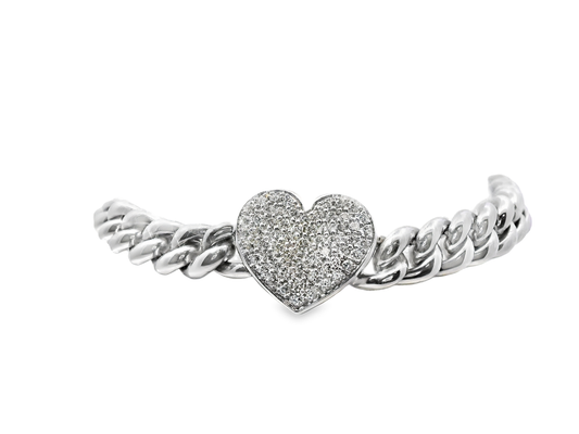 0.87CT Diamond Bracelet 18k White Gold