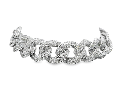 6.65CT Diamond Bracelet 14k White Gold